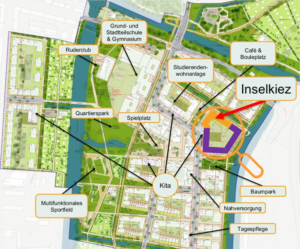 Baugemeinschaft Inselkiez Wilhelmsburg im Umfeld
