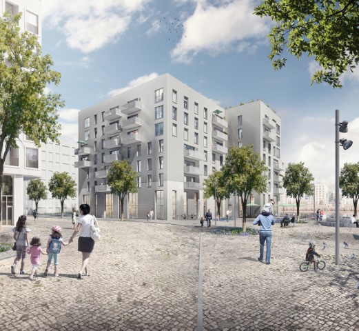 Visualisierung des Sportlerhauses in der HafenCity